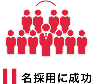 11名採用に成功